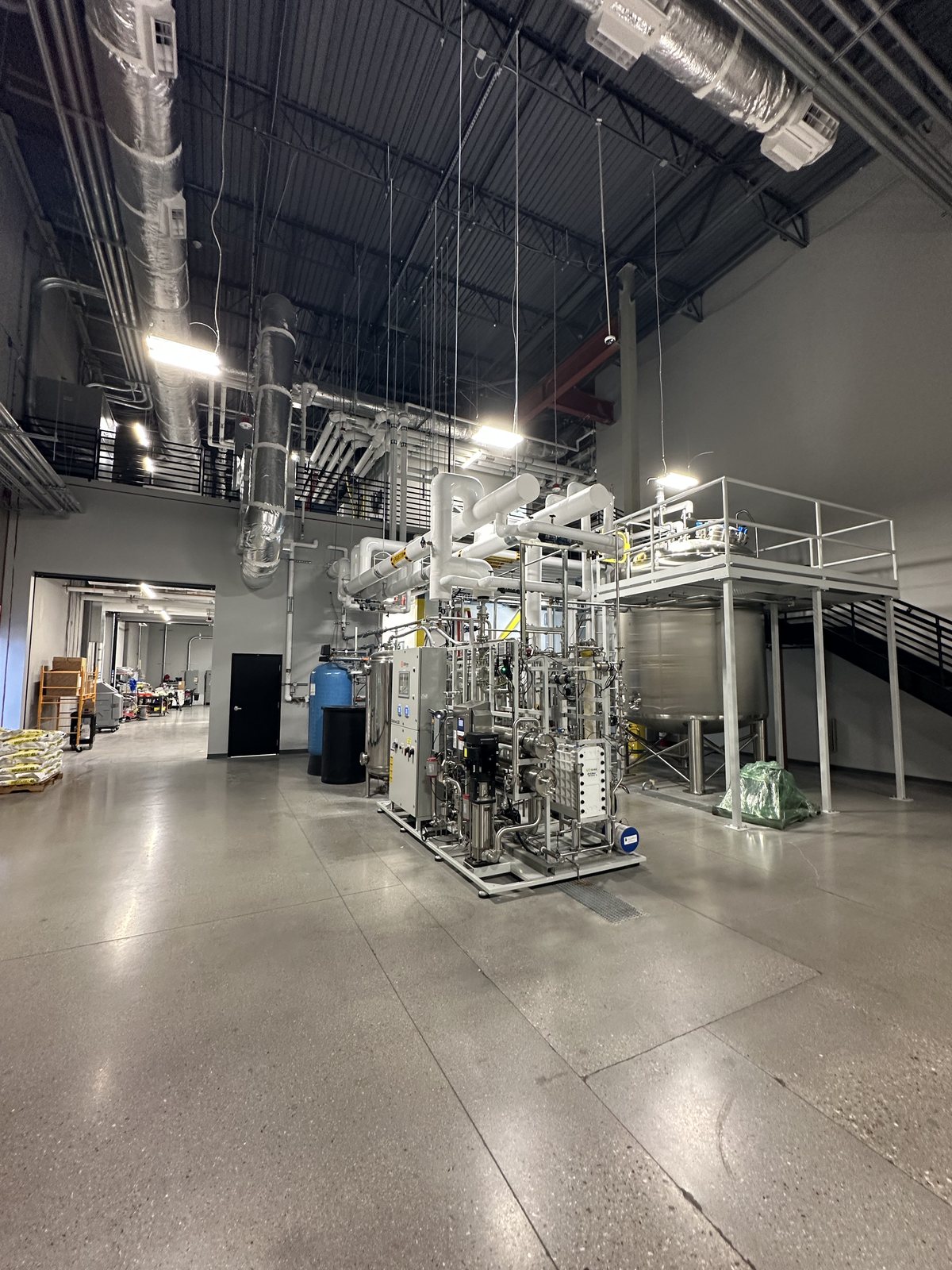 Completed regulated water and process equipment installation